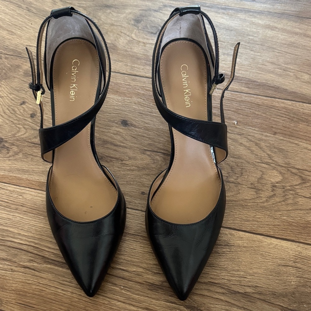 Calvin Klein Black Strappy Heels